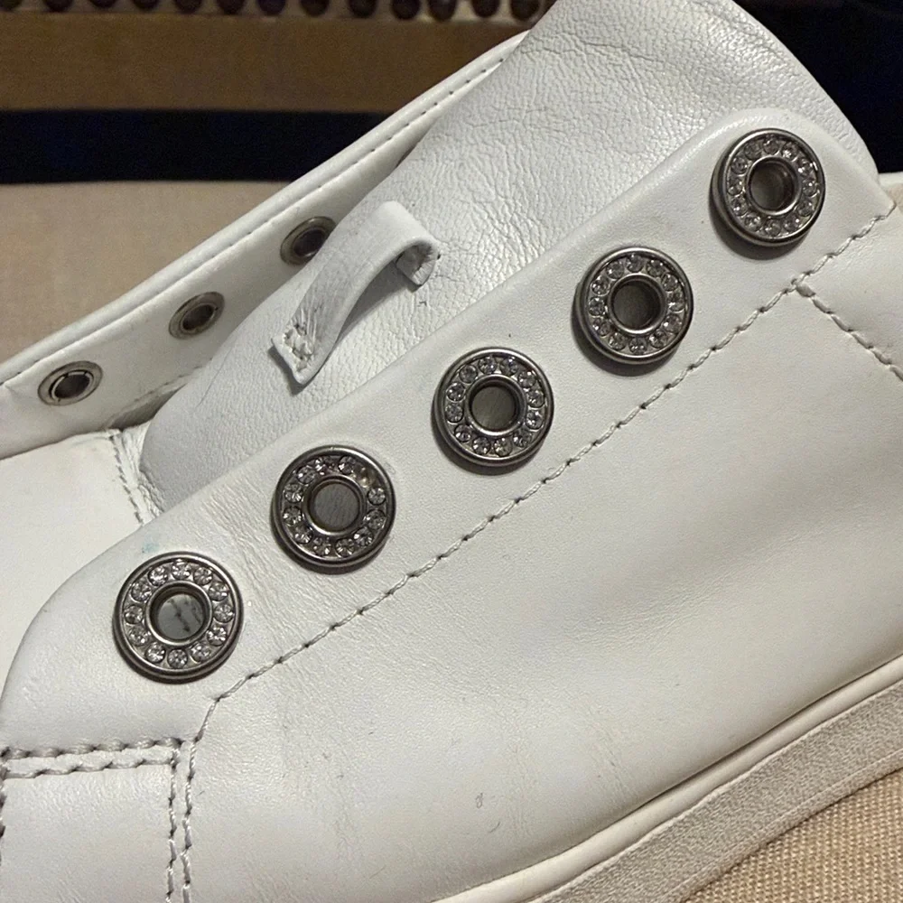 Michael Kors Women’s White Leather Sneakers, Size 9M